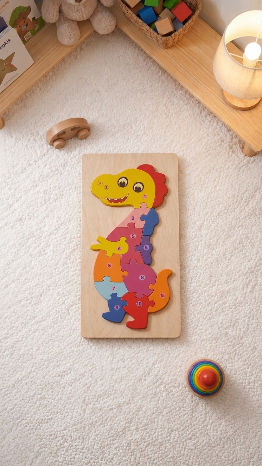 Dinosaur Wooden Number Puzzle