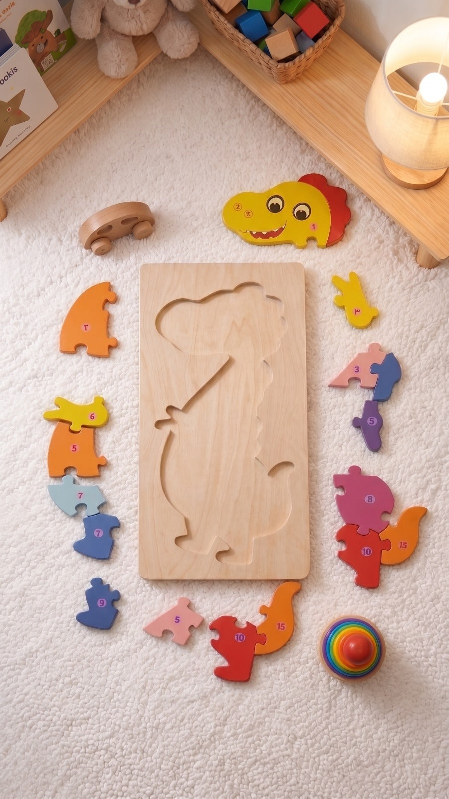 Dinosaur Wooden Number Puzzle