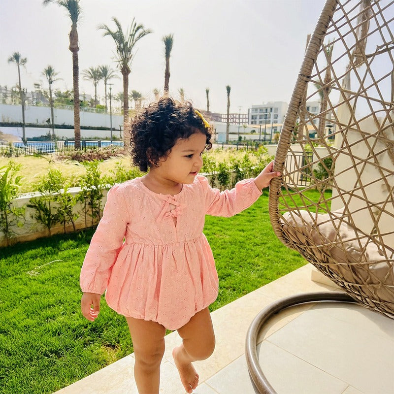 Tie BUFFY LONG SLEEVE ROMPER
