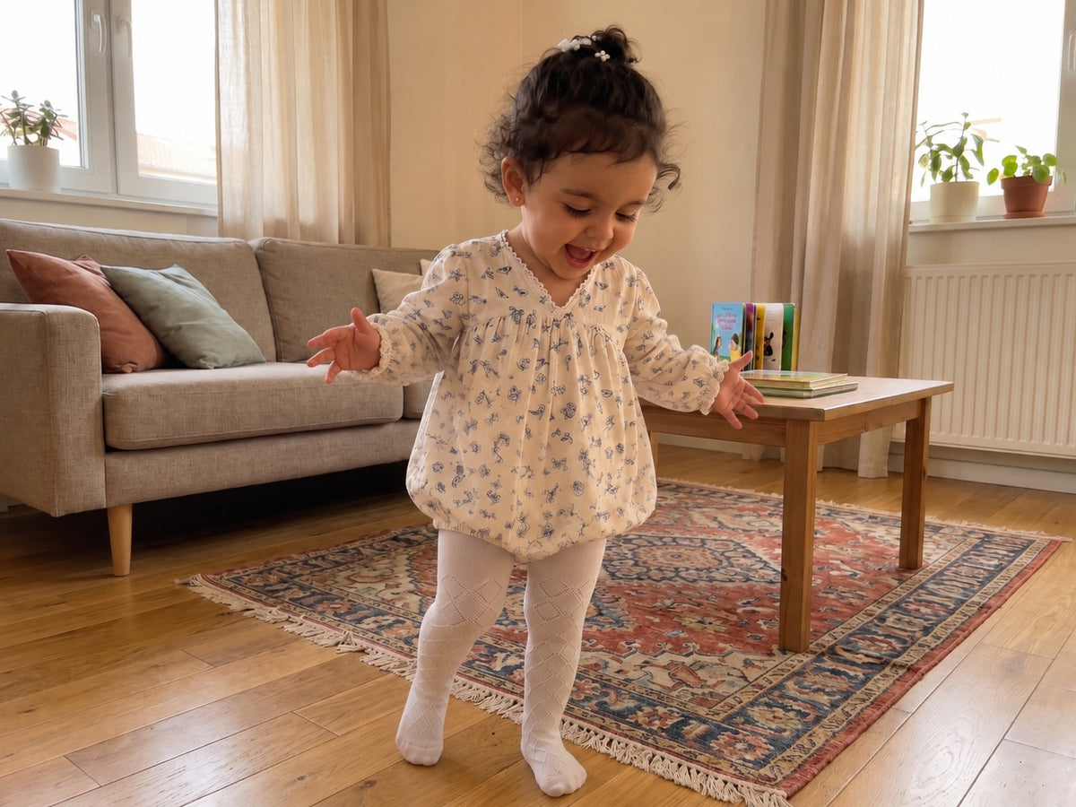 Buffy LONG SLEEVE ROMPER with  Sock jacared poyamide
