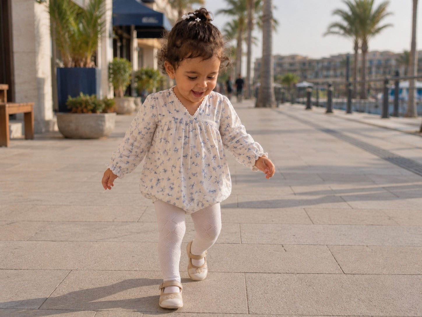 Buffy LONG SLEEVE ROMPER with  Sock jacared poyamide