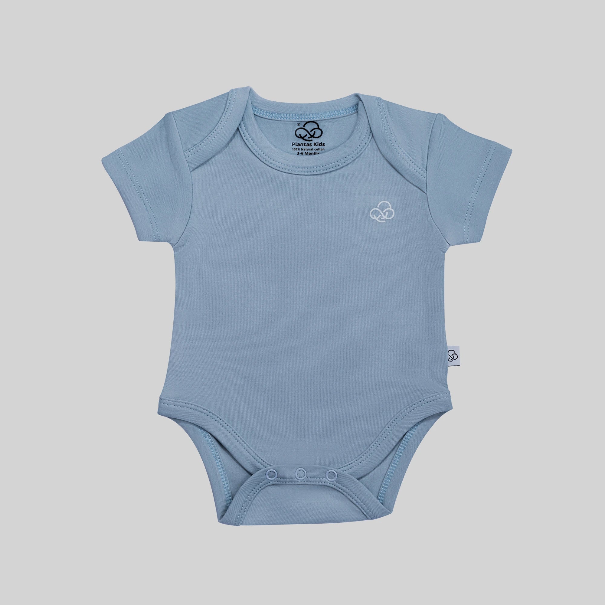 Basic Short Sleeve Bodysuit - Sky Blue