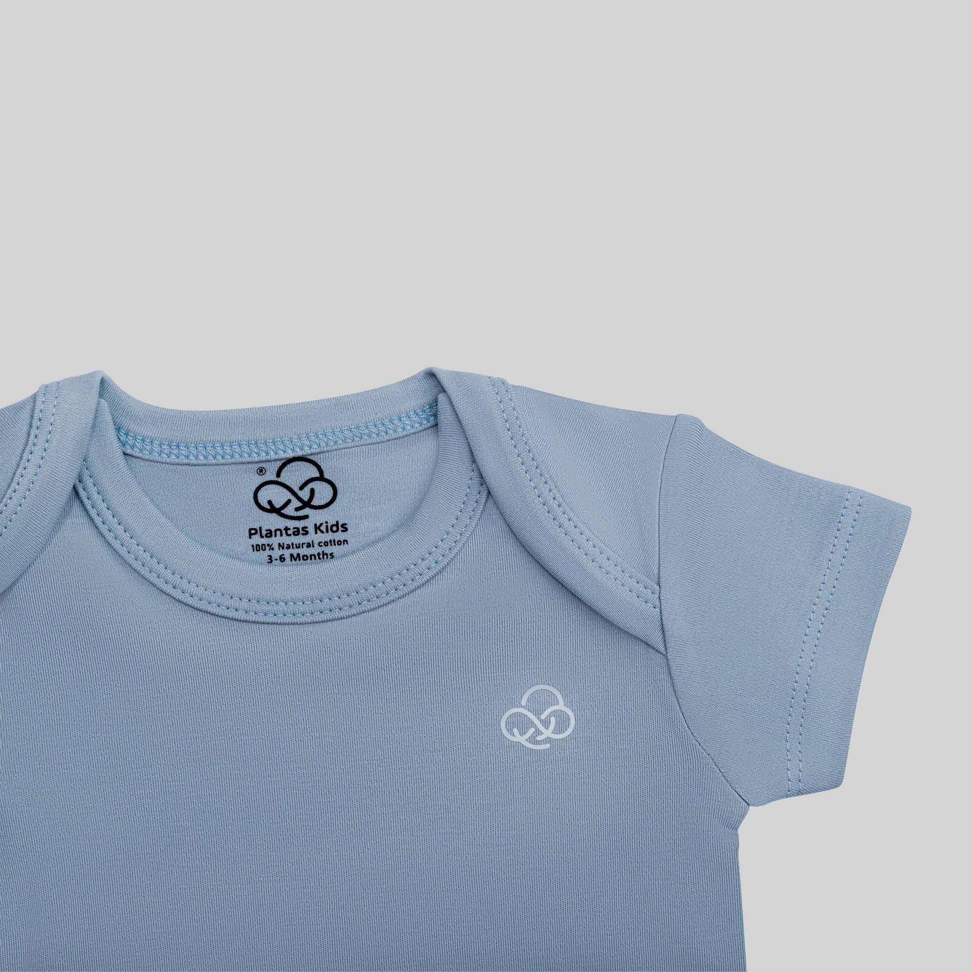 Basic Short Sleeve Bodysuit - Sky Blue