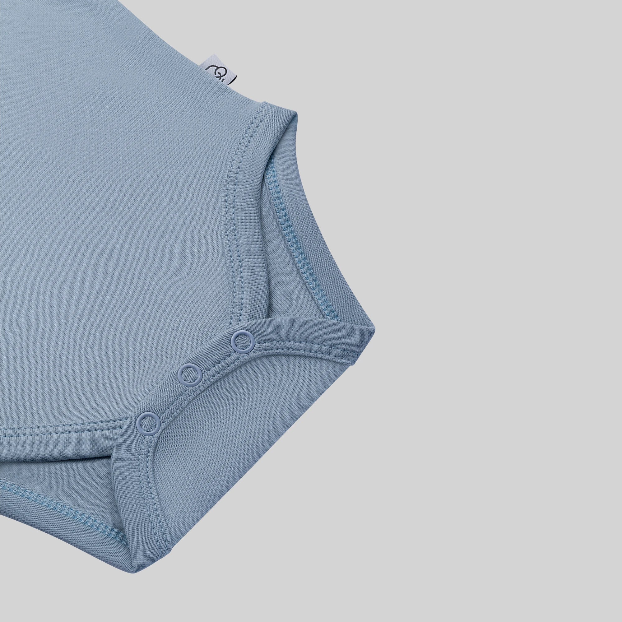 Basic Short Sleeve Bodysuit - Sky Blue