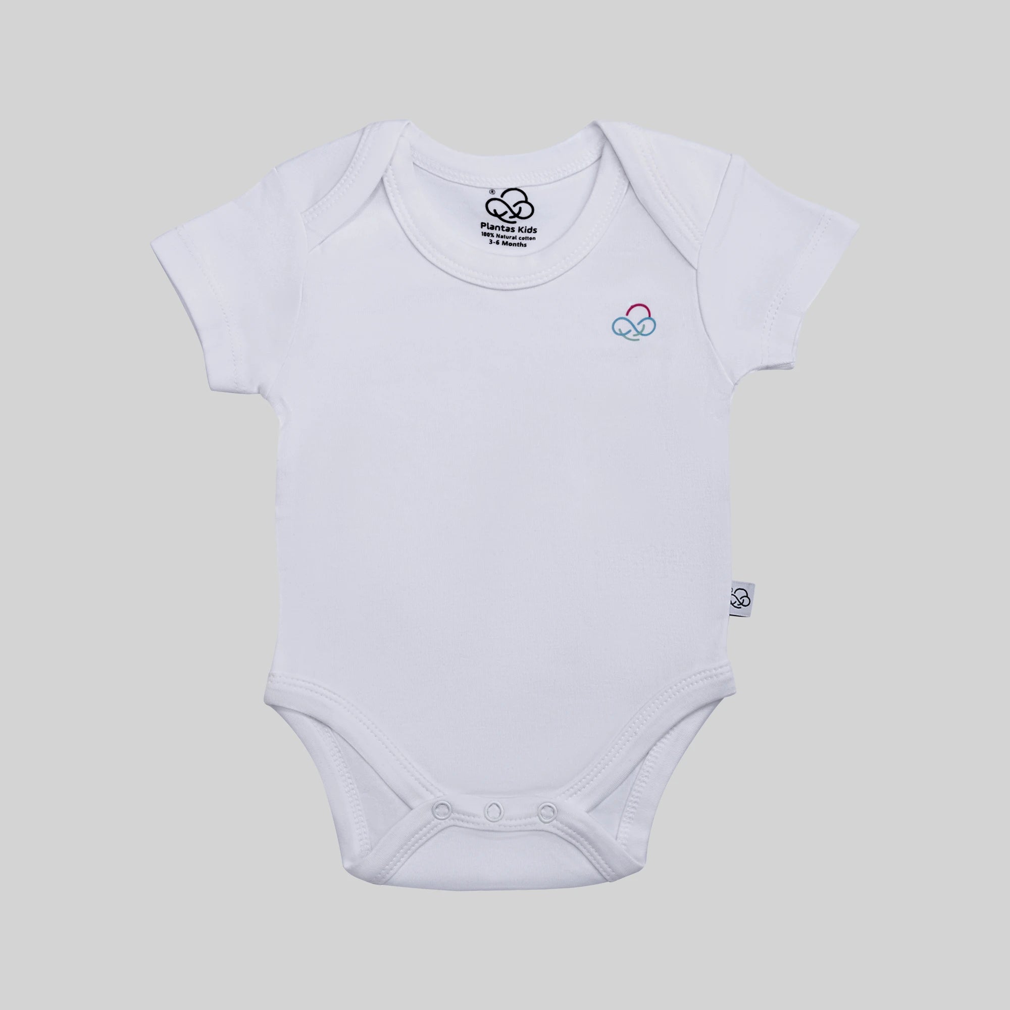 Basic Short Sleeve Bodysuit - White