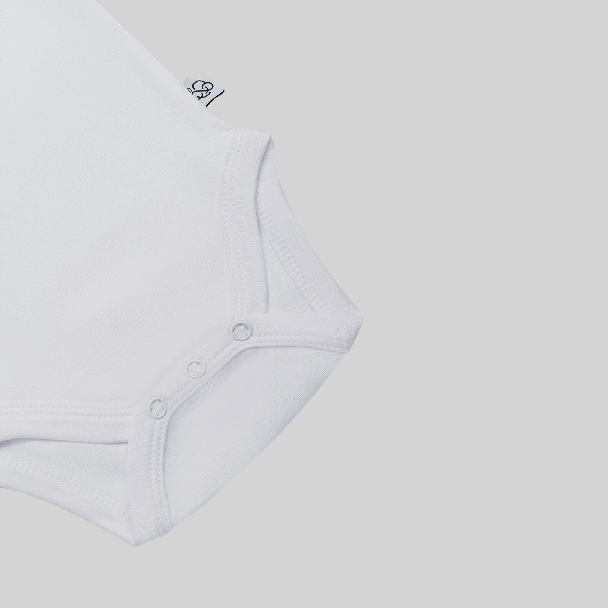 Basic Short Sleeve Bodysuit - White