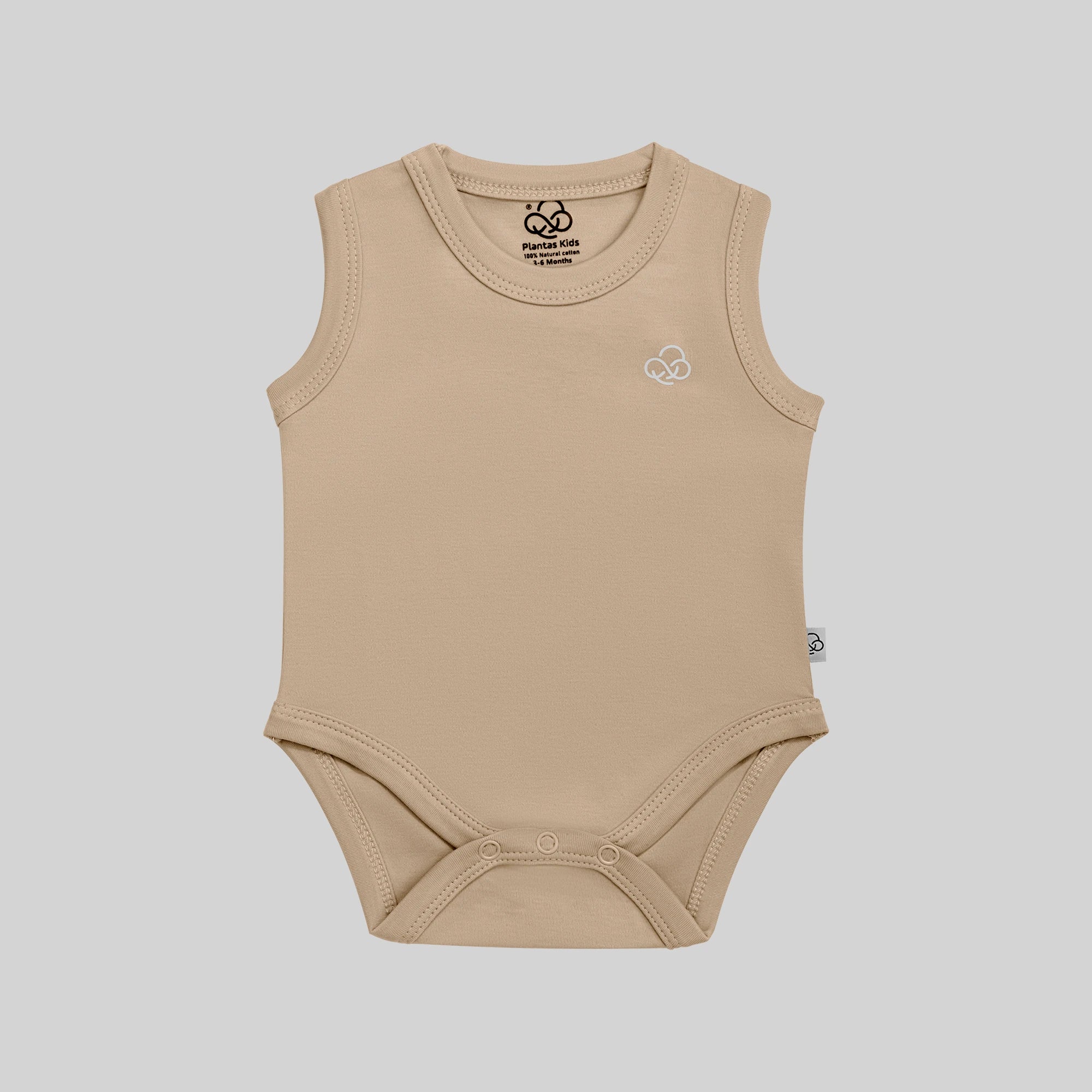 Basic Sleeveless Bodysuit - Beige