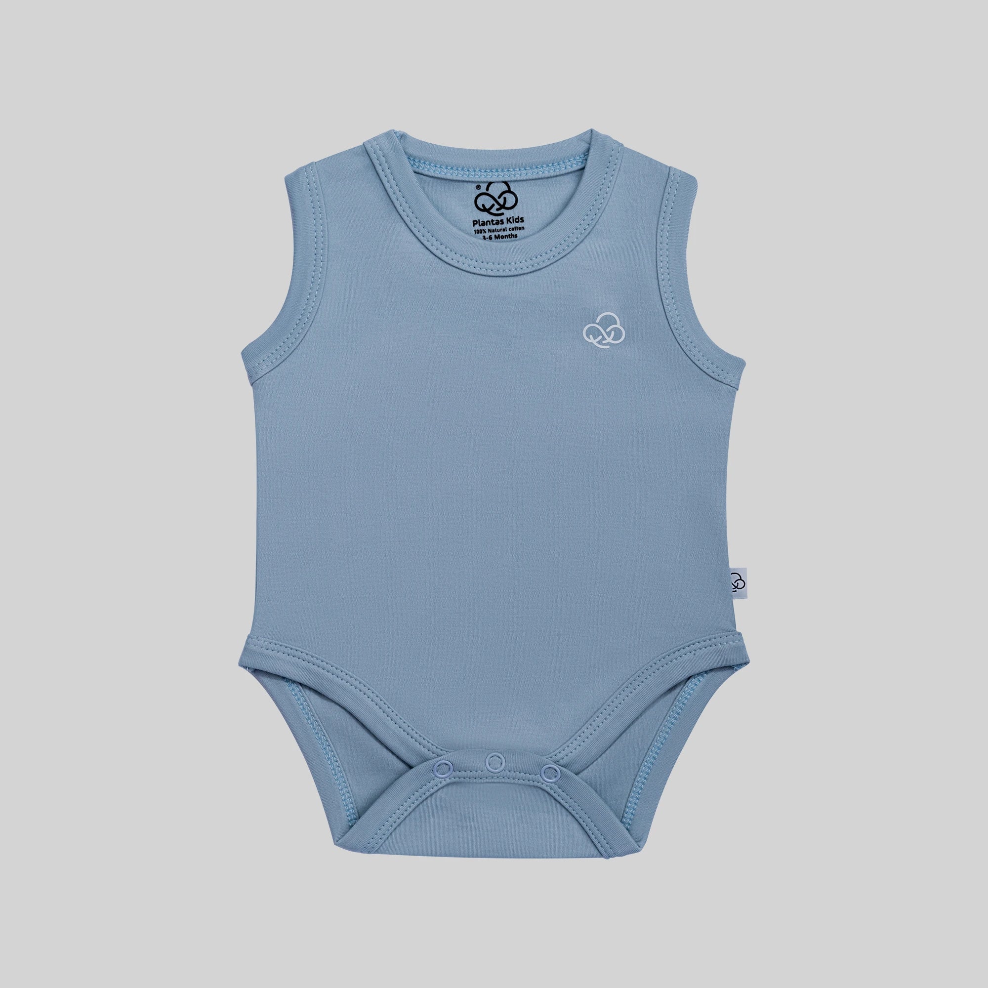 Basic Sleeveless Bodysuit - Sky Blue