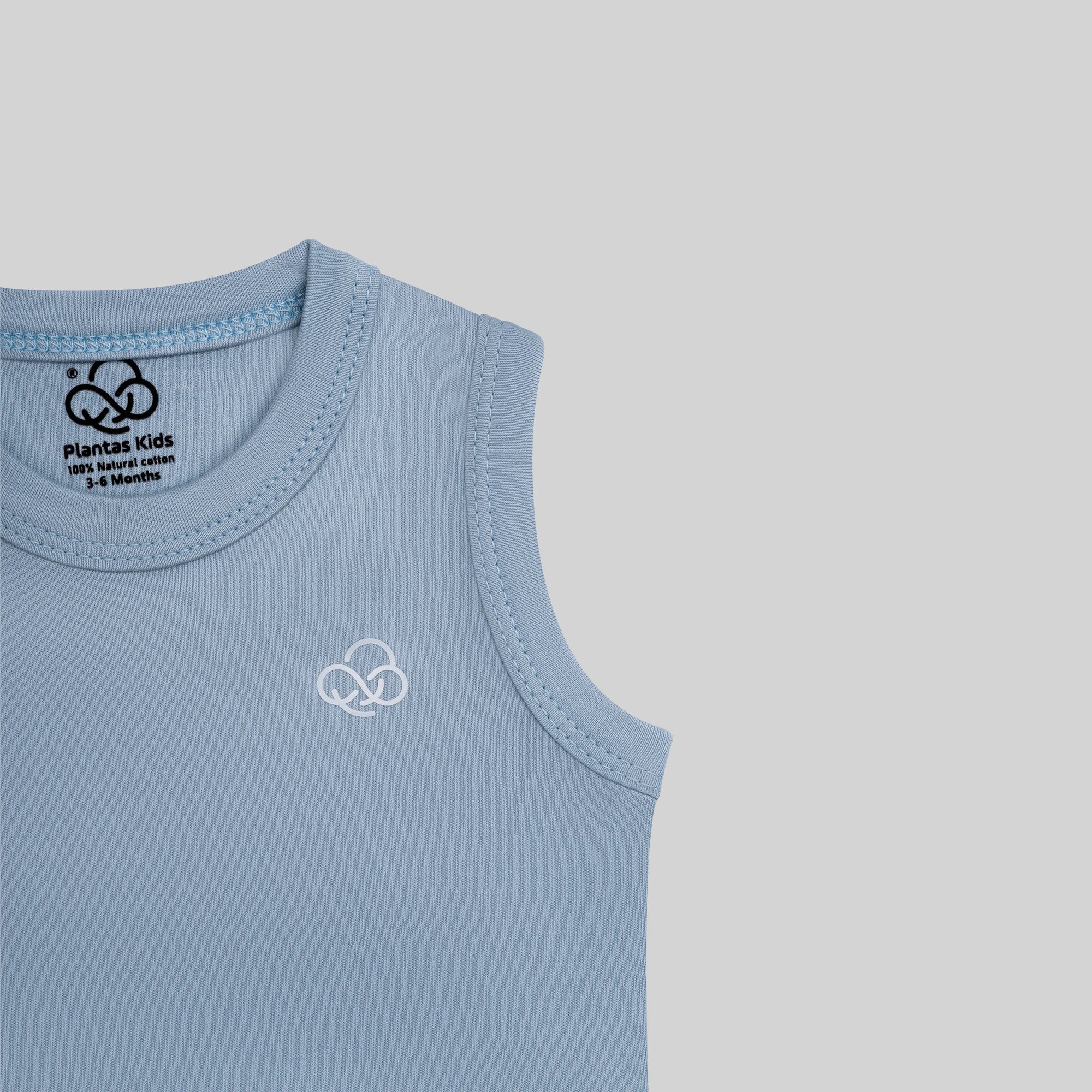 Basic Sleeveless Bodysuit - Sky Blue