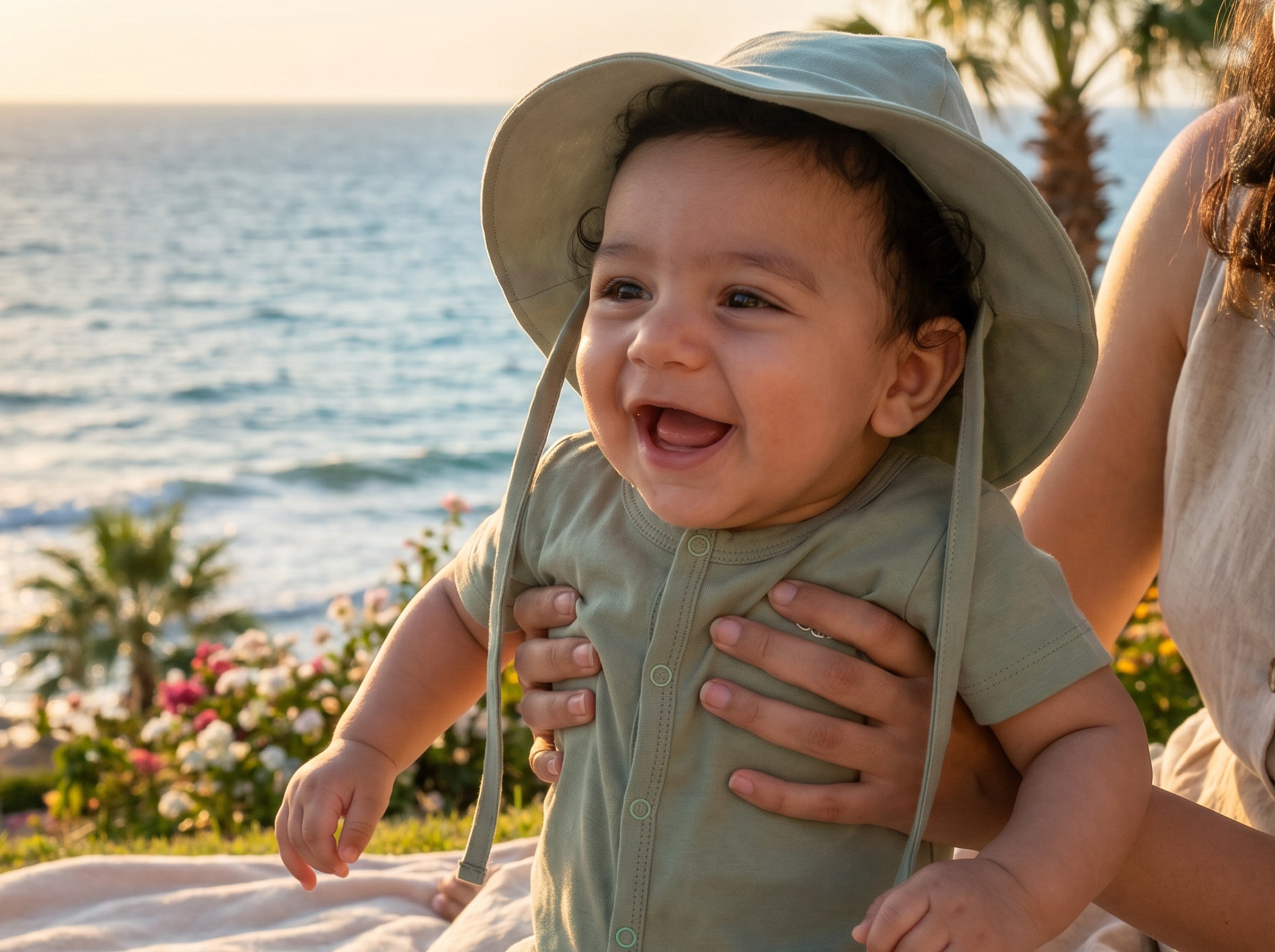 Newborn Summer Jumpsuit Set with Cute Hat Pistage