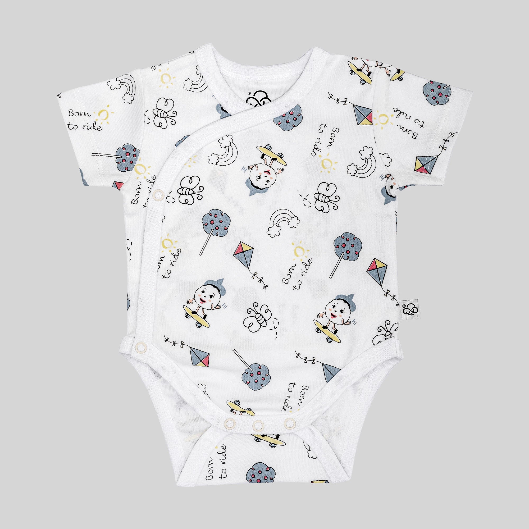 3 Pack Kimono Bodysuit Set - Sky Blue