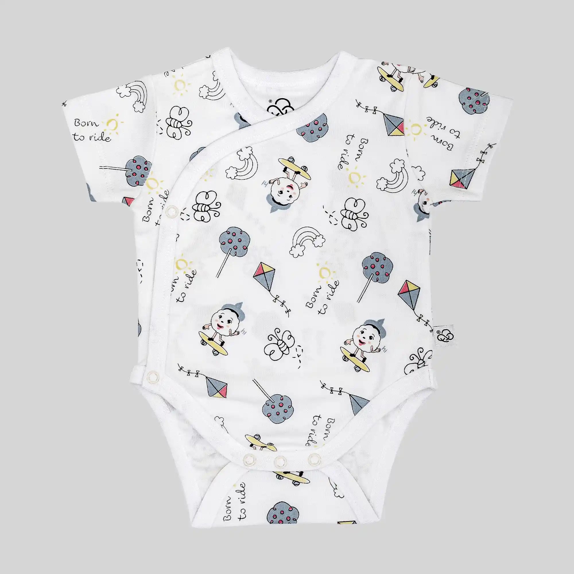 3 Pack Kimono Bodysuit Set - Sky Blue