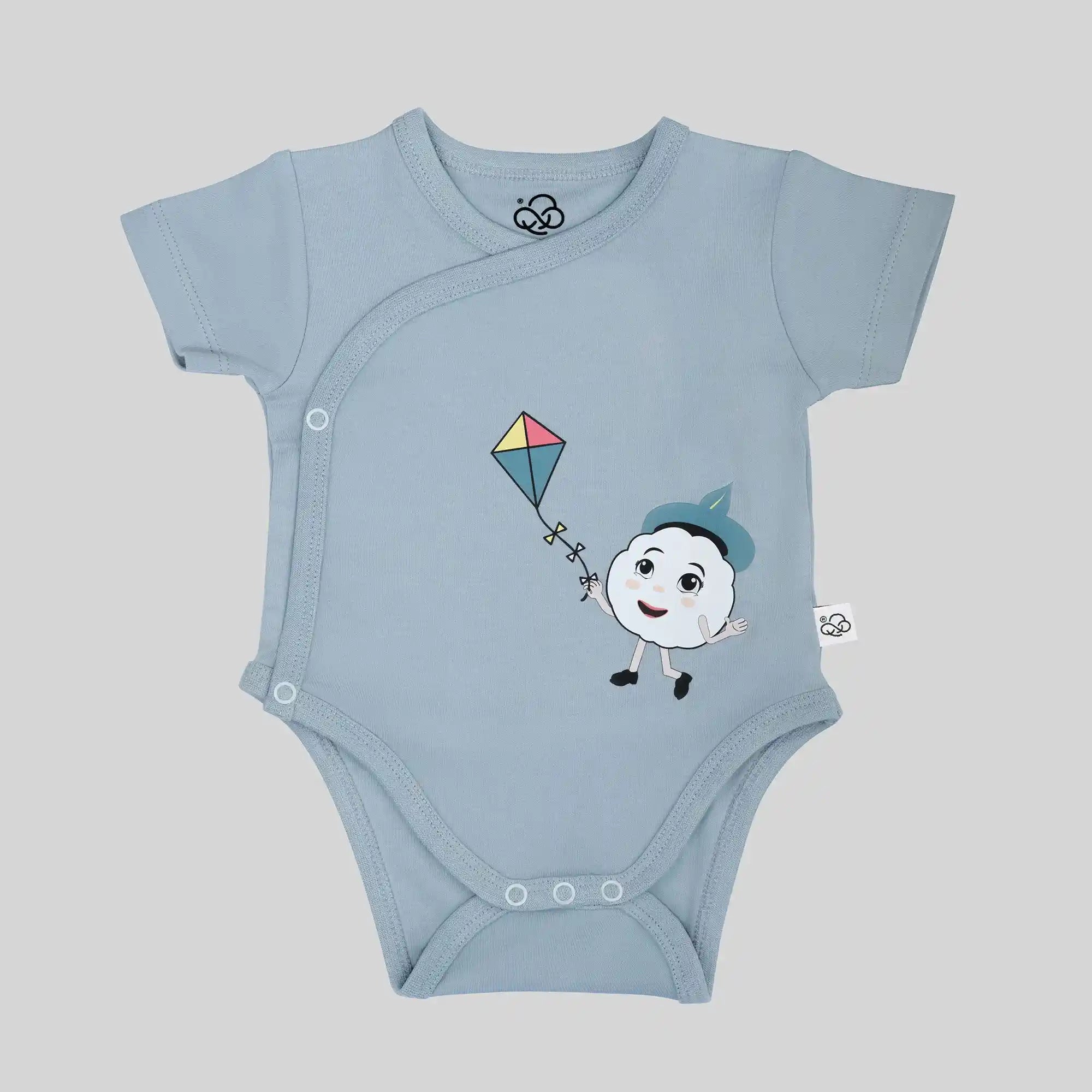 3 Pack Kimono Bodysuit Set - Sky Blue