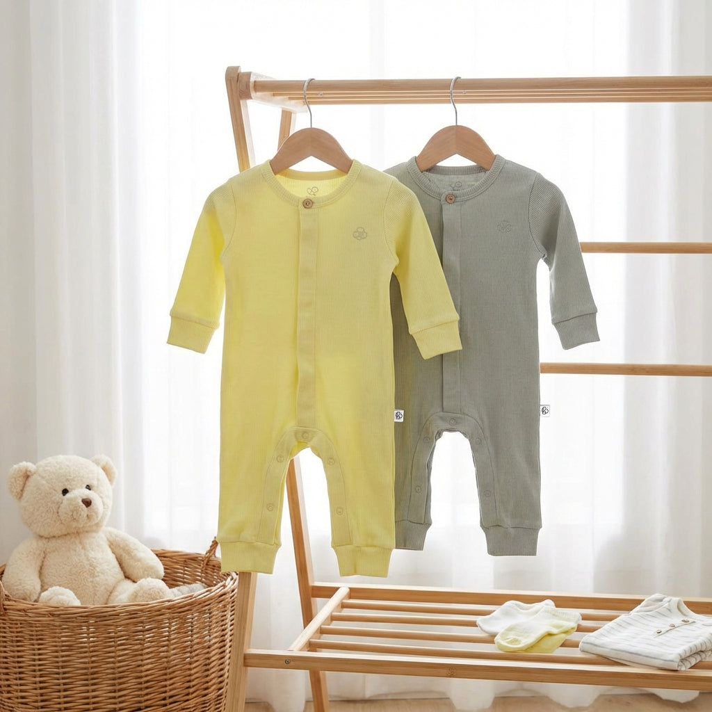 Yellow Everyday Comfort Waffle Jumpsuit