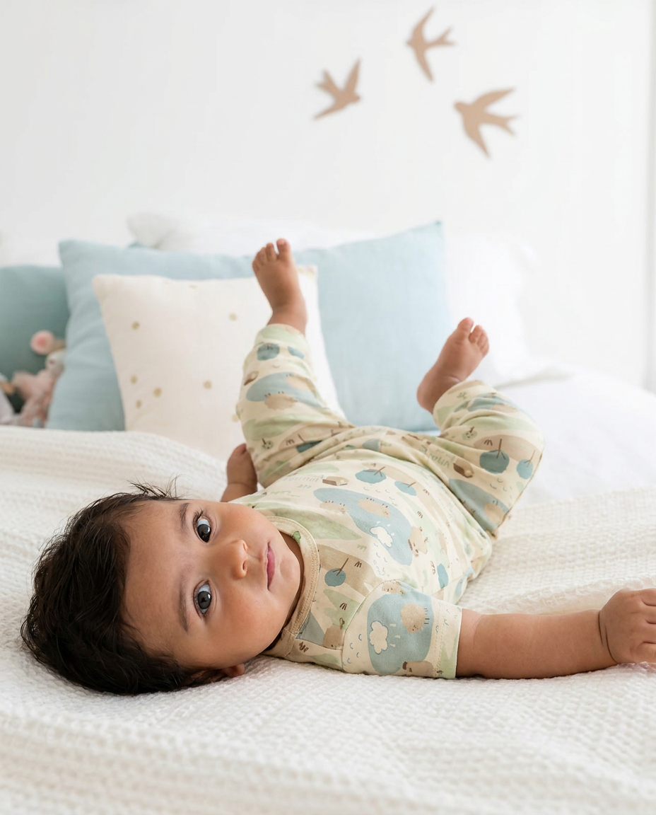 Snap Shoulder Pajama With Cff Pant