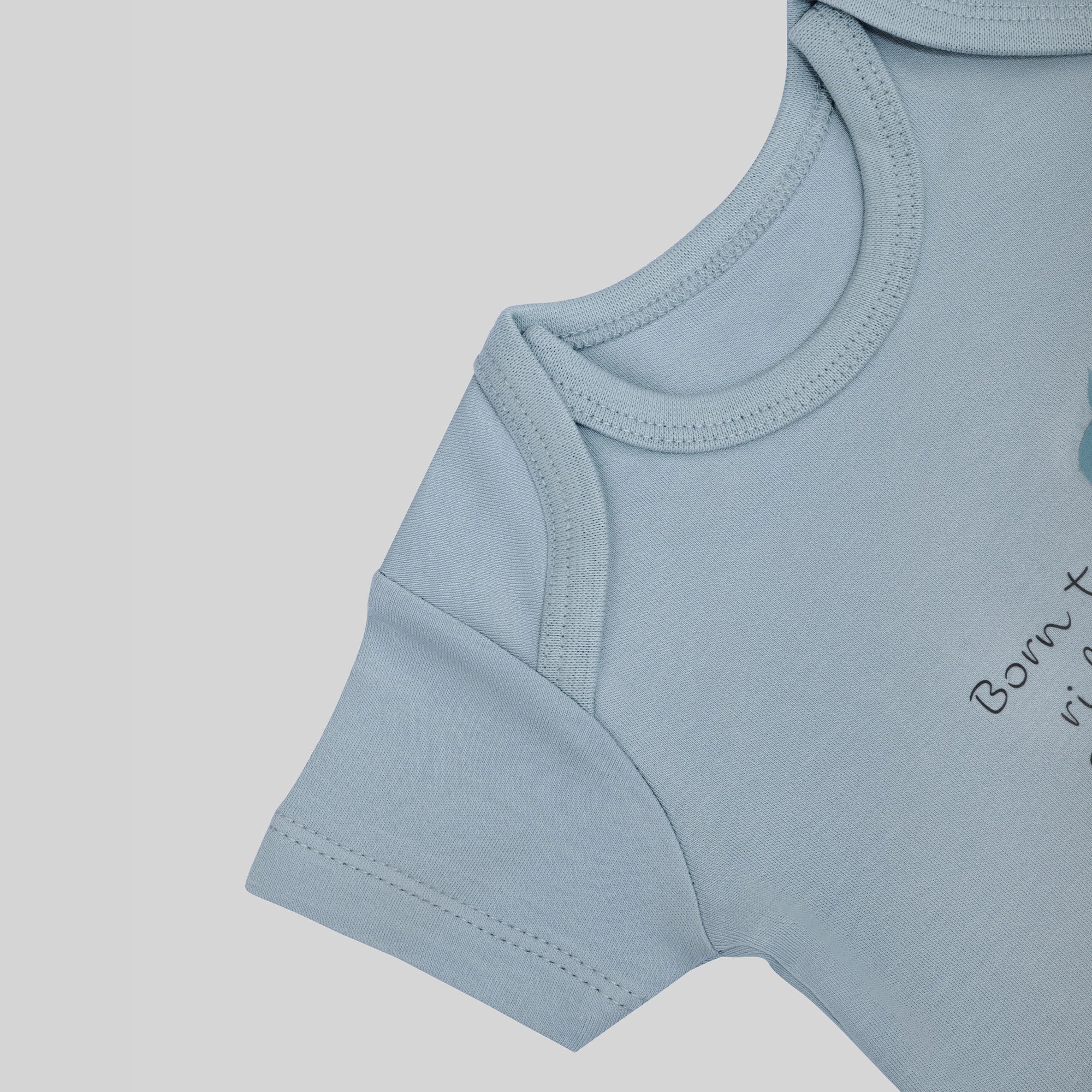 3 Pack Short Sleeve Bodysuit Set - Sky Blue