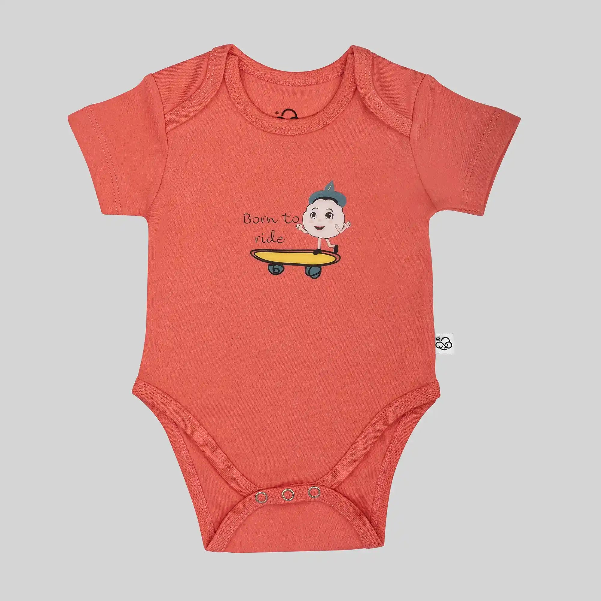 3 Pack Short Sleeve Bodysuit Set - Tea Rose