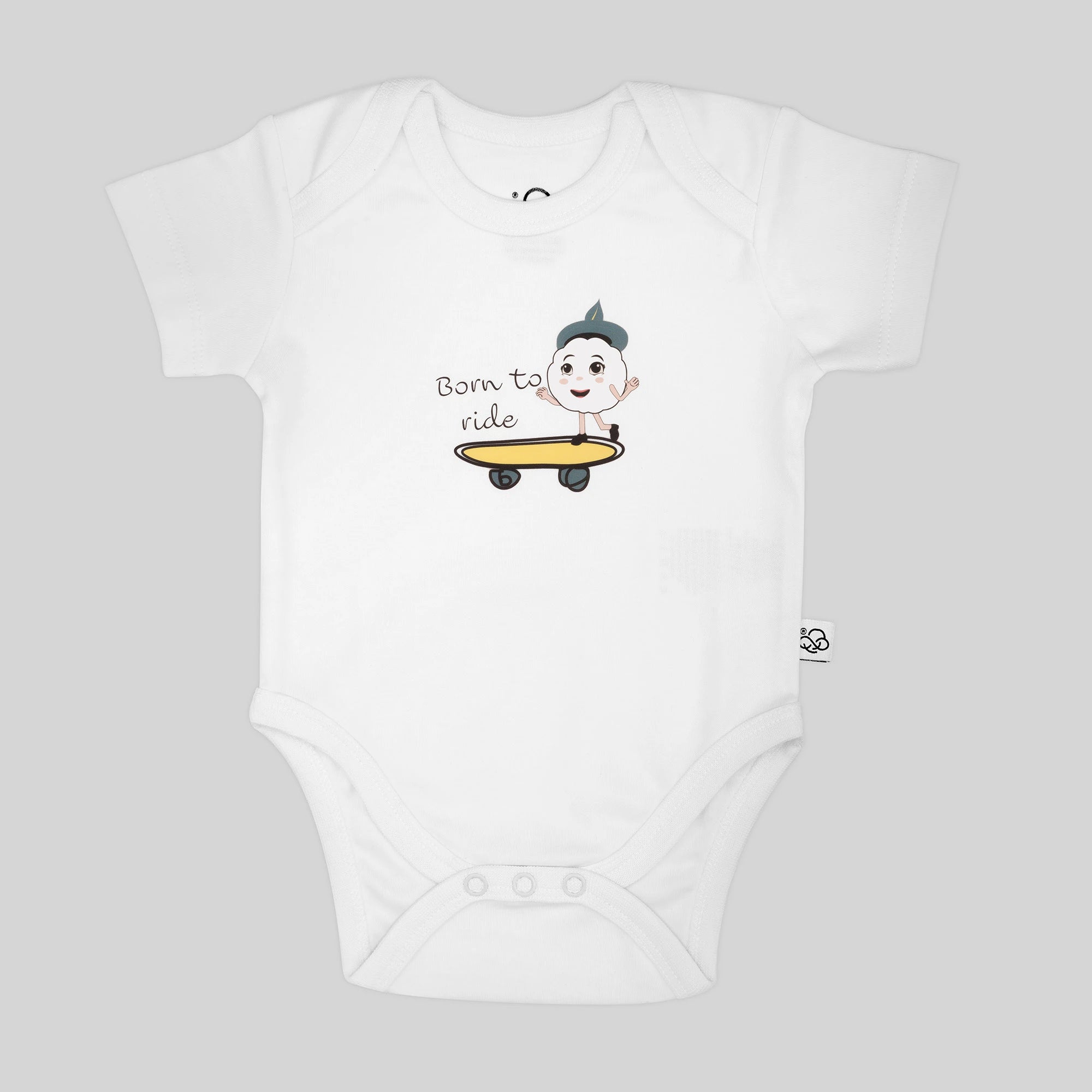 Short Sleeve Bodysuit - White