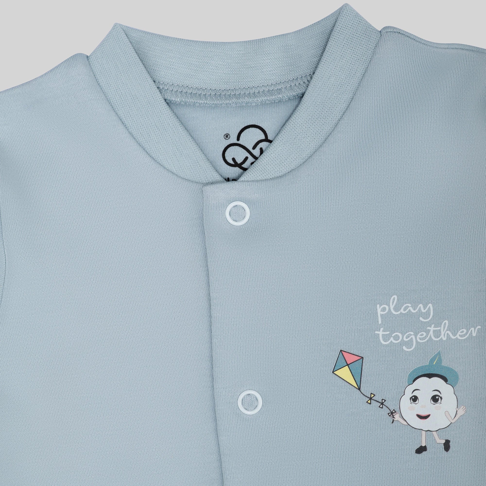 Short Sleeve Romper - Sky Blue